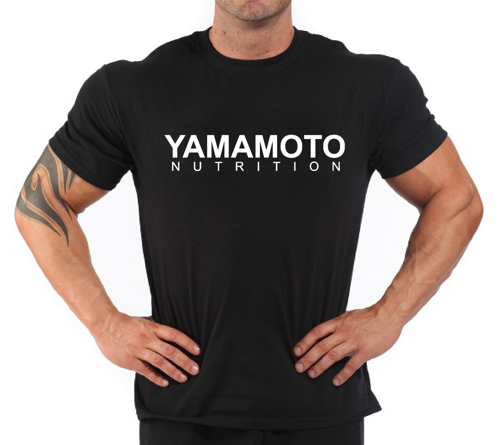 Nutrition & Fitness Station - Camiseta de ginástica para musculação e