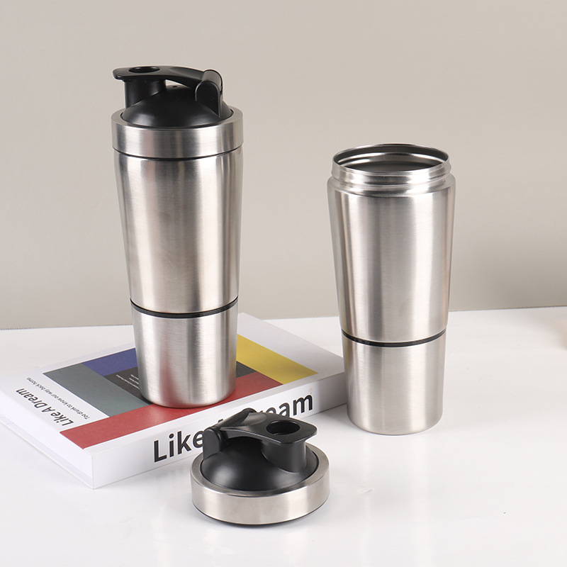Nutrition For Fitness And Sports - Aço inoxidável proteína shaker copo portátil