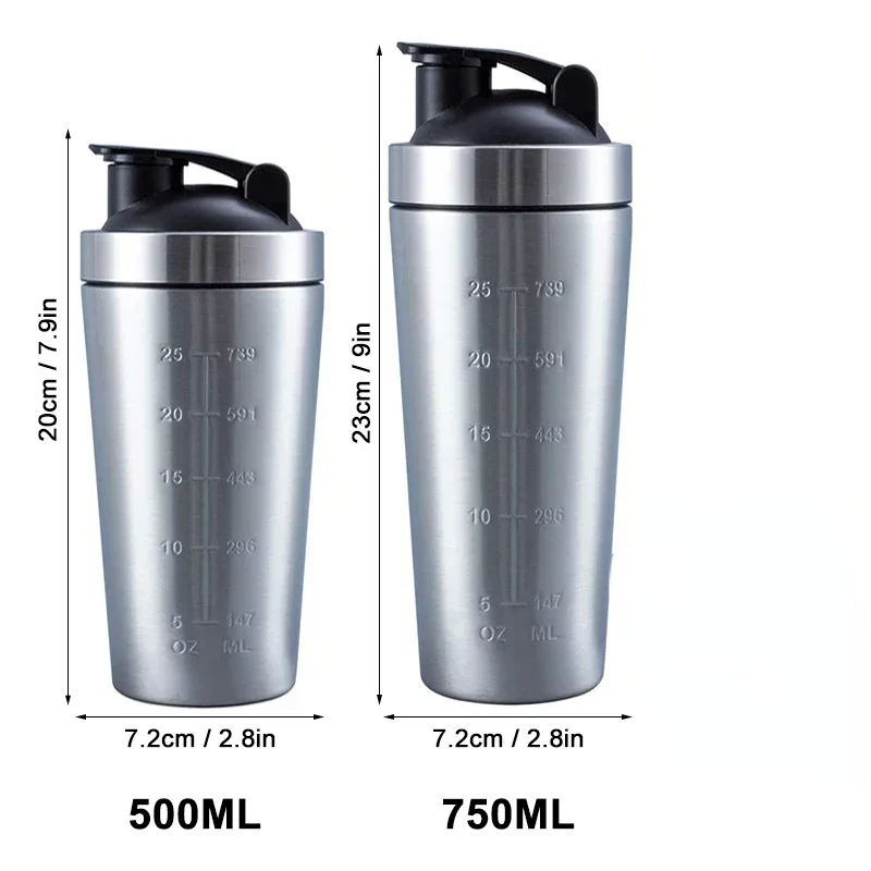 Aço inoxidável proteína shaker - Nutrition For Fitness And Sports avaliação e preço